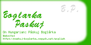 boglarka paskuj business card