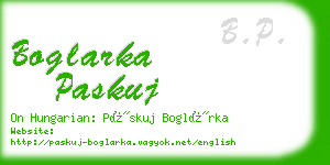 boglarka paskuj business card